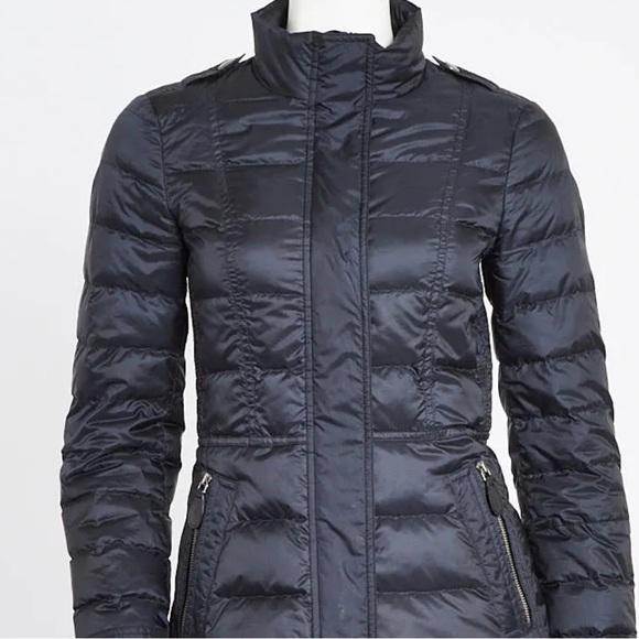 Burberry Brit Down Dark Navy Blue Quilted Dalesbury Puffer Jacket Small Petite - Picture 14 of 14